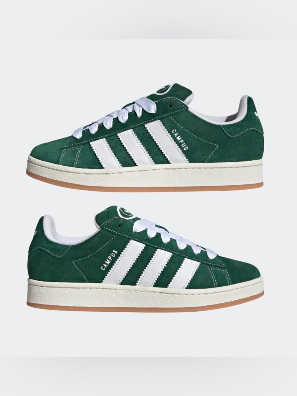 $110 Adidas Campus 00s Green Suede Lace-up Low Top Shoes Sneakers Women's Size 8